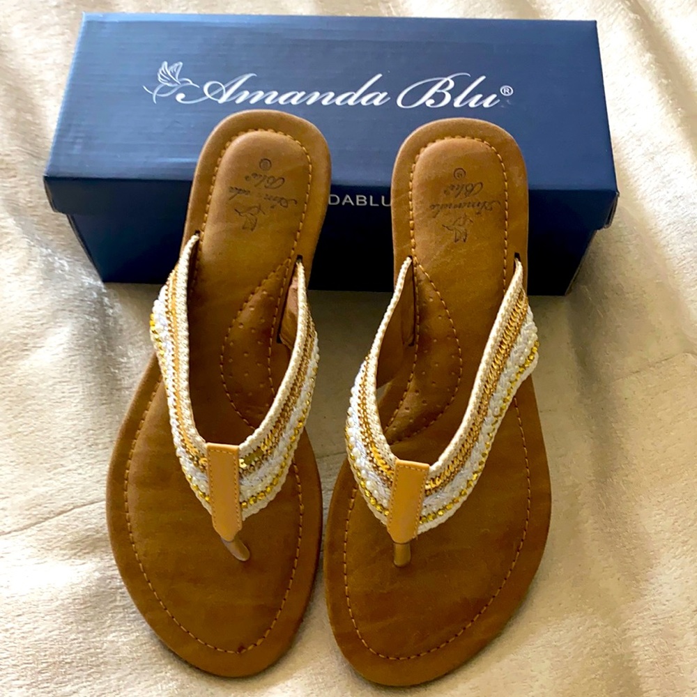 Amanda Blu Sequin Flip Flops